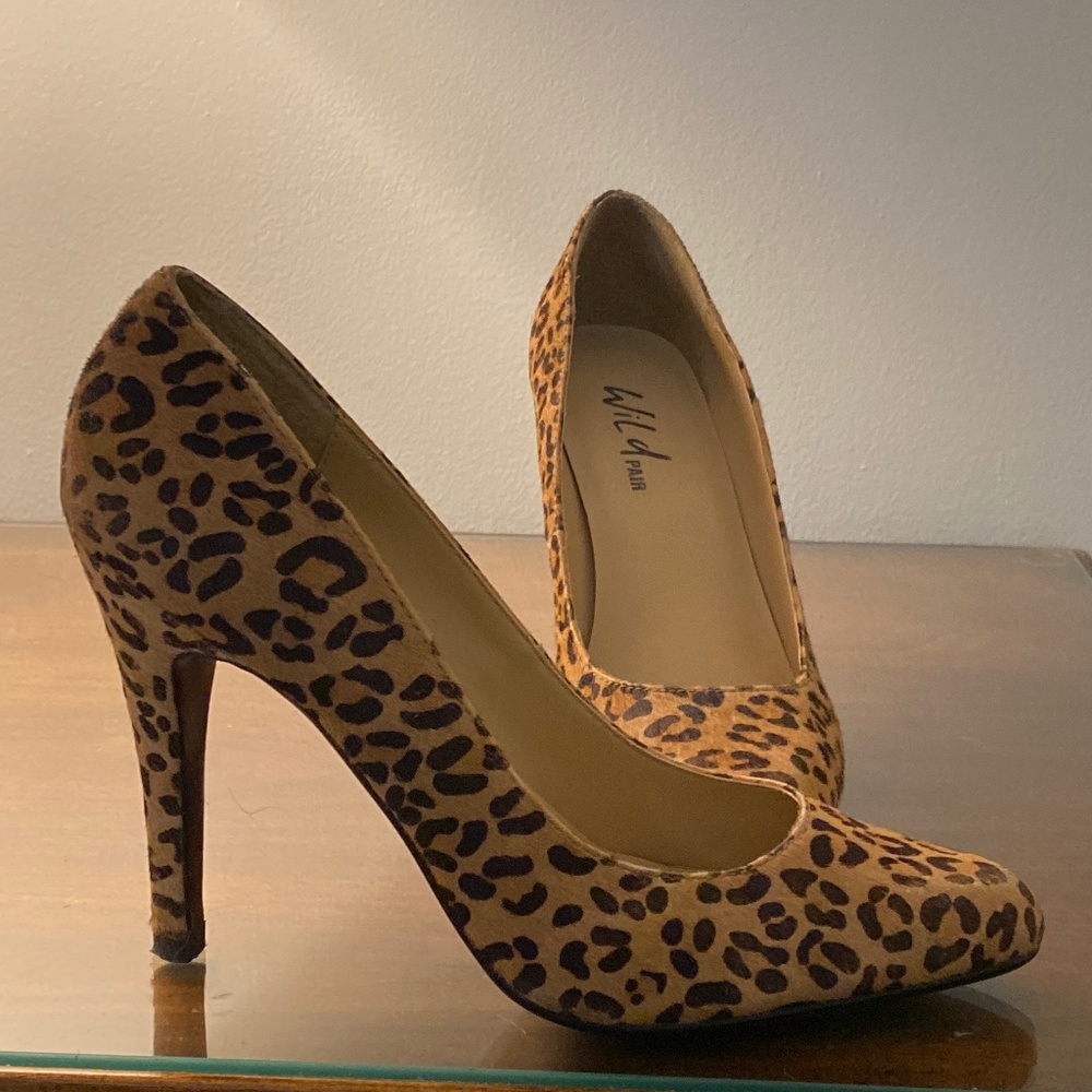 Leopard print high heels